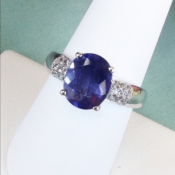 Color Change Fluorite & Zircon Ring  4.50 Cts